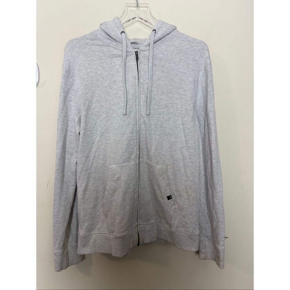 MeUndies Light Gray Zip Up Hoodie Sweatshirt Size L Casual Lounge Unisex